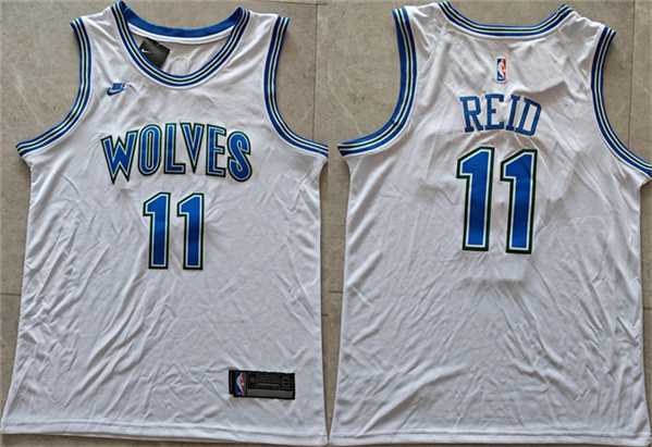 Mens Minnesota Timberwolves #11 Naz Reid White Stitched Jersey->->NBA Jersey